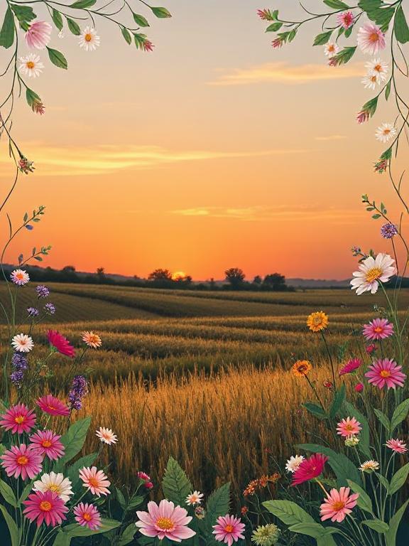 Evening farm
